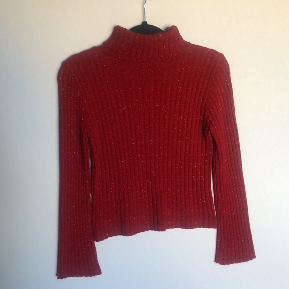 Red Turtle Neck Sweater - Picture 2 of 3